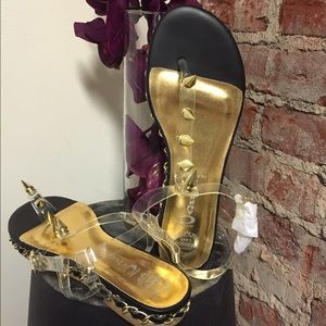 Jeffrey Campbell Judas Spike Sandals (Black)